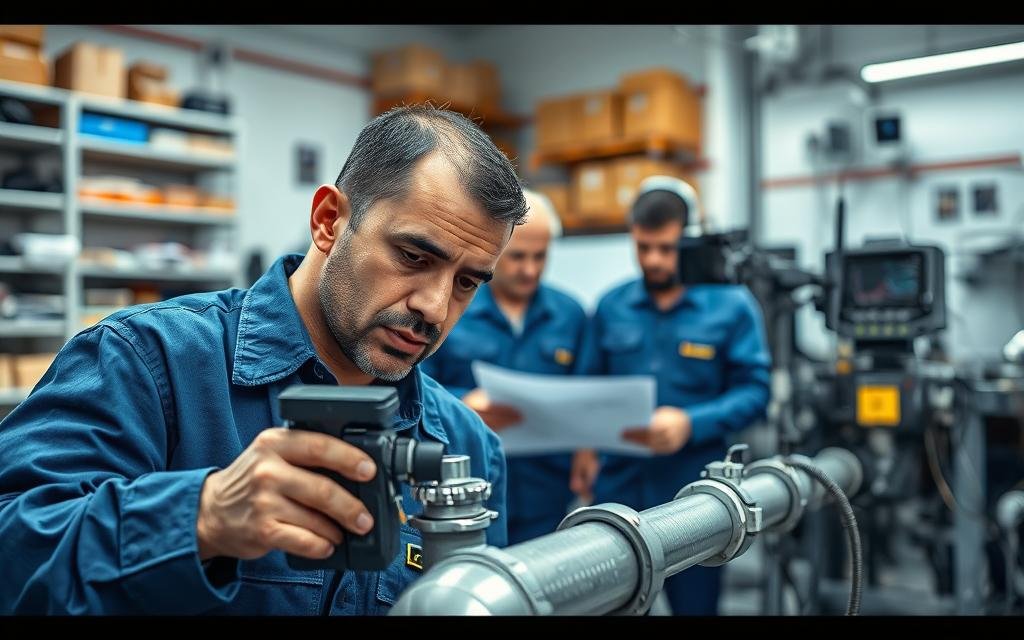 الأنظمة الرادارية والتحليل المجهري للموائع: الدليل التقني المتقدم في كشف تسربات المياه وحماية الكفاءة الهيكلية من التآكل الكيميائي